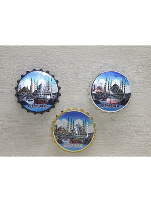 Pileli Store Istanbul Temalı Metal Magnet ALK4339