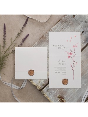 ABC Ofis Düğün Davetiyesi Eko Polen Davetiye Baskılı 40364