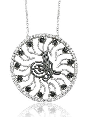 Pileli Store 925 Ayar Gümüş Tuğra Kadın Gümüş Kolye PT2610134 (72)