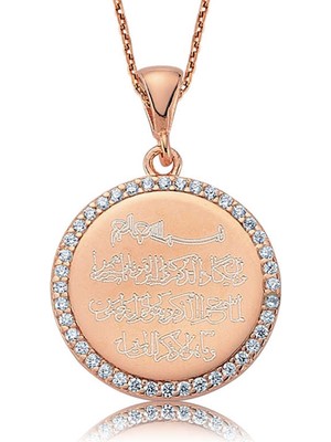 Pileli Store 925 Ayar Gümüş Taşlı Nazar Duası Kadın Gümüş Kolye PT2610255 (72)