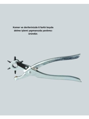 Pileli Store Metal Gövdeli Ayarlanabilir Deri Delme Pensesi 2.5–5 mm Delik Açma Aracı