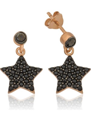 Pileli Store 925 Ayar Gümüş Yıldız Küpe EA1160193 (72)