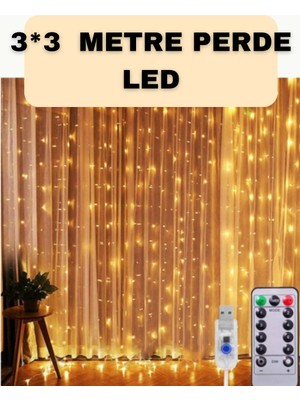 Pileli Store Iç ve Dış Mekan Perde LED – Bahçe Balkon ve Veranda Için