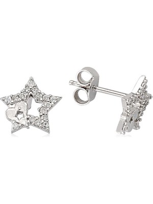 Pileli Store 925 Ayar Gümüş Çivili Yıldız Küpe EA1540005 (72)