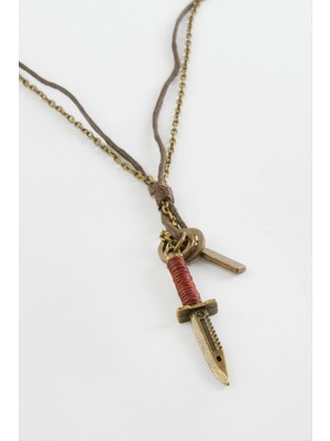 zenvia  deri zincir erkek kolye