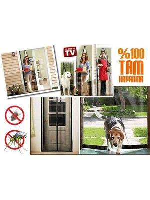 Pileli Store Mıknatıslı Kapı Sineklik Tülü-Krem ( 105 x 205 )