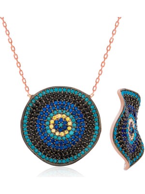 Pileli Store 925 Ayar Gümüş Nazar Kadın Gümüş Kolye PT2610643 (72)