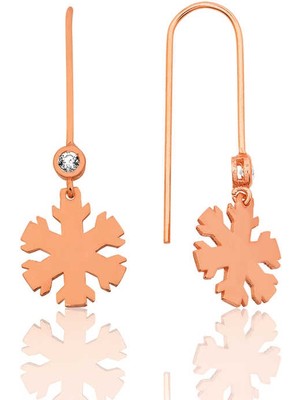Pileli Store 925 Ayar Gümüş Kar Tanesi Küpe EA1160168 (72)