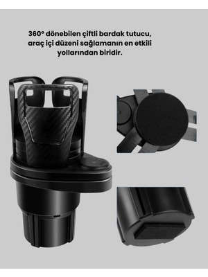 Pileli Store Bardak Tutucu ve Manyetik LED Ambiyans Işığı 2’li Set