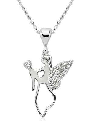 Zenvia 925 Ayar Gümüş Melek Annem Kadın Gümüş Kolye PT0460041 (72)