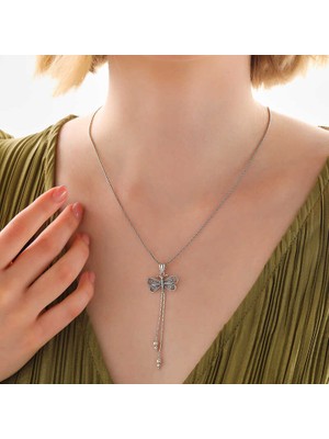 Zenvia 925 Ayar Gümüş Telkari Yusufçuk Kadın Kolye T8051 (72)