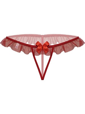 Pileli Store Dantelli Taşlı Büyük Beden Fantezi Bato Külot