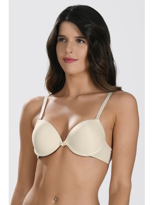 Pileli Store Ten Rengi Destekli Sütyen