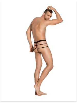 Beta Moda Hub Fantezi  Erkek Aşk Kırmızısı Seksi Metalli Tanga - String Beta Moda Hub