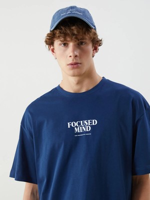 Lc Waikiki Yeni Sezon Bisiklet Yaka Baskılı Penye Erkek Tişört