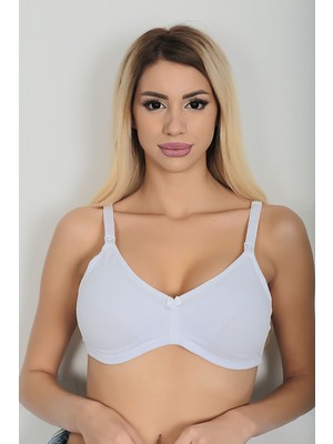 Pileli Store Beyaz Emzirme Sütyeni - 505