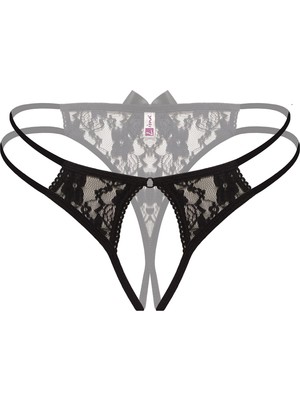 Pileli Store Özel Bölgesi Açık Büyük Beden Fantazi Bato Külot