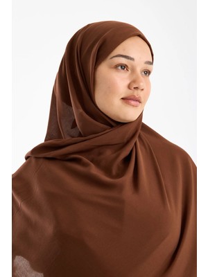 Lavin Scarfs Daily Koleksiyonu Viskon Şal Koyu Kahve