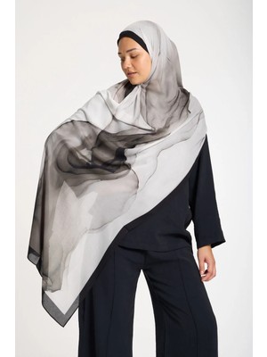 Lavin Scarfs degrade motion Koleksiyonu Viskon Şal Siyah