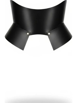 Pileli Store Siyah Deri Geniş Kadın Kemeri, Korse Deri Kemer - 611