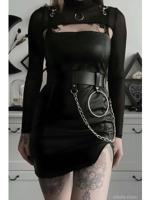 Pileli Store Deri Bel Kemeri - 485