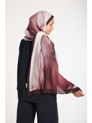 Lavin Scarfs degrade motion Koleksiyonu Viskon Şal Mürdüm