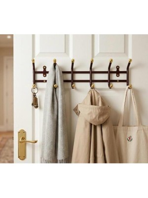 Abnturk 56CM 12 Kancalı Metal Kapı Arkası ve Duvar Askısı En Sağlam Askıdır