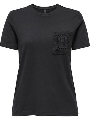 Only Onlenja Lıfe Siyah Kadın T-Shirt 15369258
