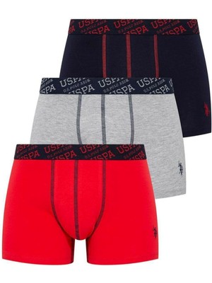 Erkek Renkli Pamuklu 3'lü Paket Boxer 80336