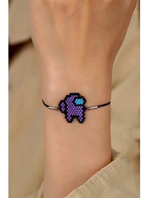 Kübüşün Atölyesi KA-017 Miyuki Bileklik - Among Us Serisi - Mor