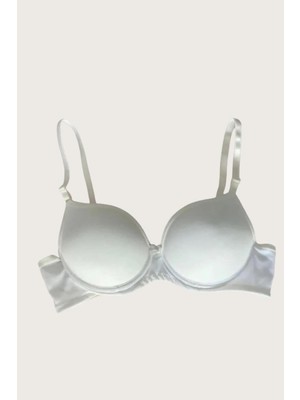 Pileli Store Mikro Kumaş Içi Boş Balenli Günlük Tek Desteksiz Sütyen