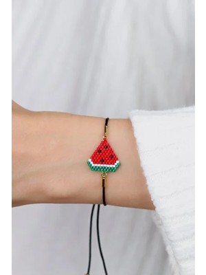 Kübüşün Atölyesi KA-018 Miyuki Bileklik - Meyveler Serisi - Karpuz