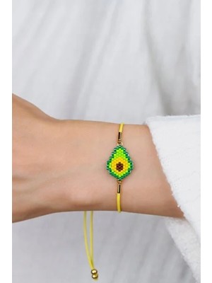 Kübüşün Atölyesi KA-018 Miyuki Bileklik - Meyveler Serisi - Avokado