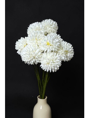 10 Adet Yapay Krizantem Kartopu Çiçeği