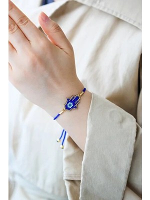 Kübüşün Atölyesi KA-027 Miyuki Bileklik - Fatma Ana Eli Serisi - Lacivert