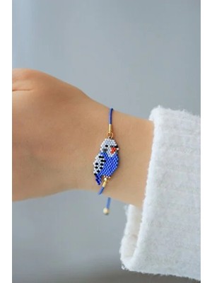Kübüşün Atölyesi KA-011 Miyuki Bileklik - Petshop Serisi - Muhabbet Kuşu Mavi
