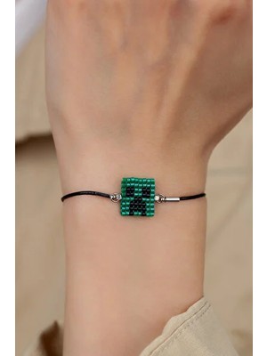 Kübüşün Atölyesi KA-016 Miyuki Bileklik - Minecraft Serisi - Creeper