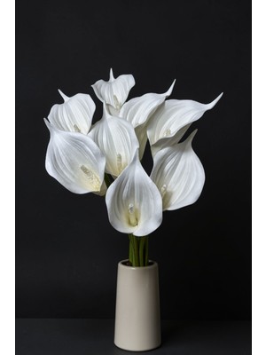 Yapay Çiçek Islak Gerçek Gala Çiçeği 8 Dal