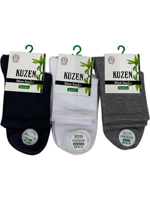 Pileli Store Kuzen Dikişsiz Yarım Konç Bambu Erkek Çorap 3 Adet