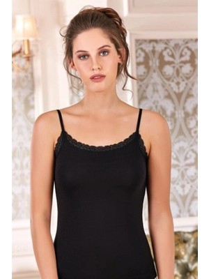 Pileli Store Berrak Kadın Dantelli Ip Askılı Atlet 2042