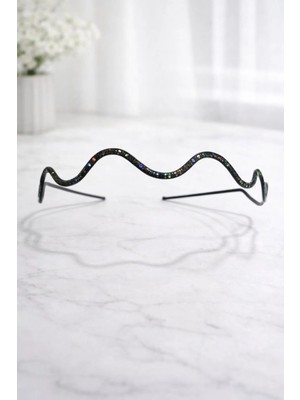 Nati Co Elegance Zigzag – Ince Simli Siyah Saç Tacı