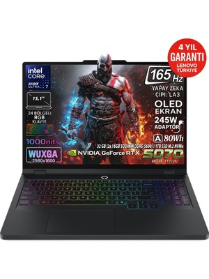 Lenovo Legion 5 15IAX10 Intel Core Ultra 7 255HX 32GB 1tb SSD Rtx 5070 8gb 15.1 Wqxga OLED 165Hz Windows 11 Pro  Taşınabilir Bilgisayar 83F0008BTR