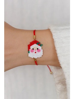 Kübüşün Atölyesi KA-012 Miyuki Bileklik - Yeni Yıl Serisi - Noel Baba