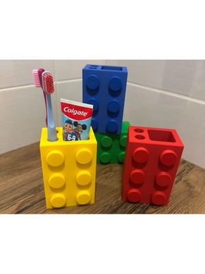Öztürk Makine Eğlenceli LEGO Tasarımlı 3D Diş Fırçalık ve Macun Düzenleyici