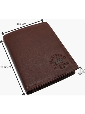 Westpolo Hakiki Deri Erkek Cüzdanı - Kahverengi Bozuk Para Bölmeli Kompakt Tasarım