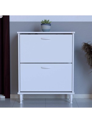 modilayn Umay Ayaklı (72 Cm) Ayakkabılık 2 Düşer Kapaklı 4 Raflı (5 Farklı Renk Seçeneği)