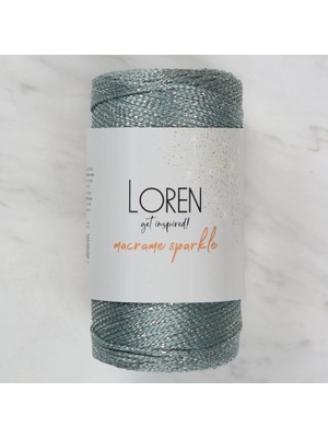 TeknoKapsül Macrame Sparkle Simli Yeşili El Örgü Ipi - R