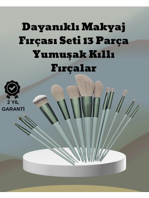 TeknoKapsül Umuşak Kıllı Estetik Tasarımlı 13'lü Makyaj Fırçası Seti Günlük ve Profesyonel Kullanım