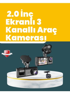 TeknoKapsül Full Hd Çift Yönlü Araç Kamerası Hareket Algılama Döngüsel Kayıt
