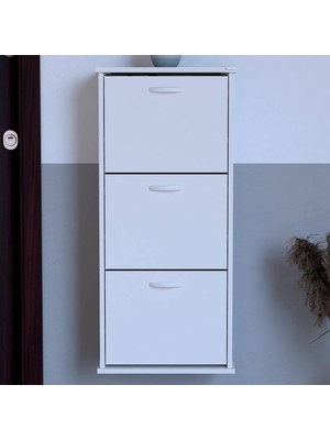 modilayn Varbi Asma (52 Cm) Ayakkabılık 3 Düşer Kapaklı 6 Raflı (5 Farklı Renk Seçeneği)